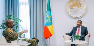 CDF Kainerugaba, Ethiopian Prime Minister Abiy hold talks on strengthening bilateral ties