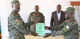 Maj. Gen. Don Nabasa officially hands over Command of 3 infantry Division to Sserunkuma