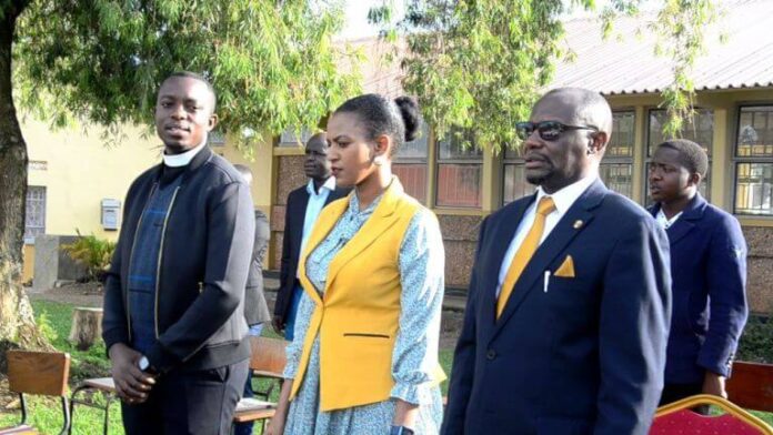 Assistant RDC Kagisha (middle) with some Makobore High School Admnistrators