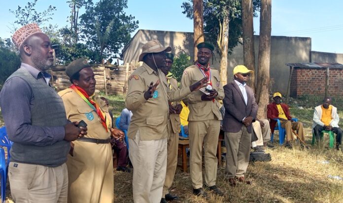Scouts officially handing over land to Rutahigwa