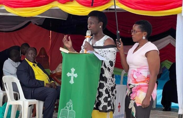 Ntungamo District woman MP Hon Bata Kamateneti at Kishariro Catholic Parish