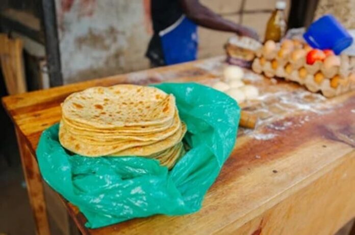 Chapati stall in uganda