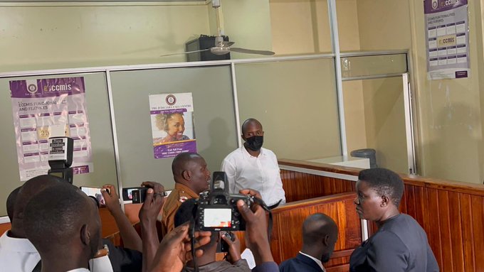 Clive Nsiima in court