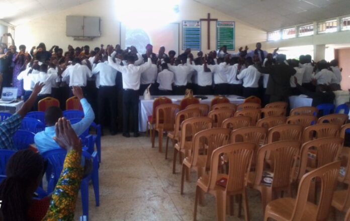 Dedication service at Makobore High School Kinyasano