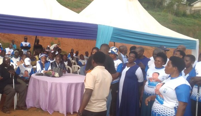 Ingrid Turinawe with her supporters in Rukungiri Municipality