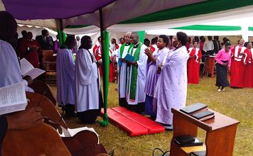 REV. ARTHUR OMARA OFFICIALLY INSTALLED AT ST. JOHN’S CHURCH OF UGANDA , NORTH KIGEZI DIOCESE .