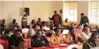 Kigezi Journalists and Communication Officers attending HIV workshop in Rukungiri District
