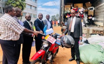 Ministry of Health, Gavi and UNICEF, Donate Motorcycles and Gumboots to Rukungiri District Local Government